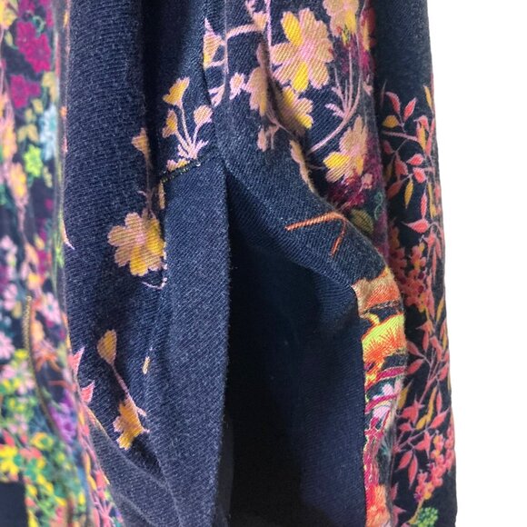 Merona Womens Floral Zip-Up Jacket Size Large Unique Wildflowers Cottagecore - Picture 5 of 8